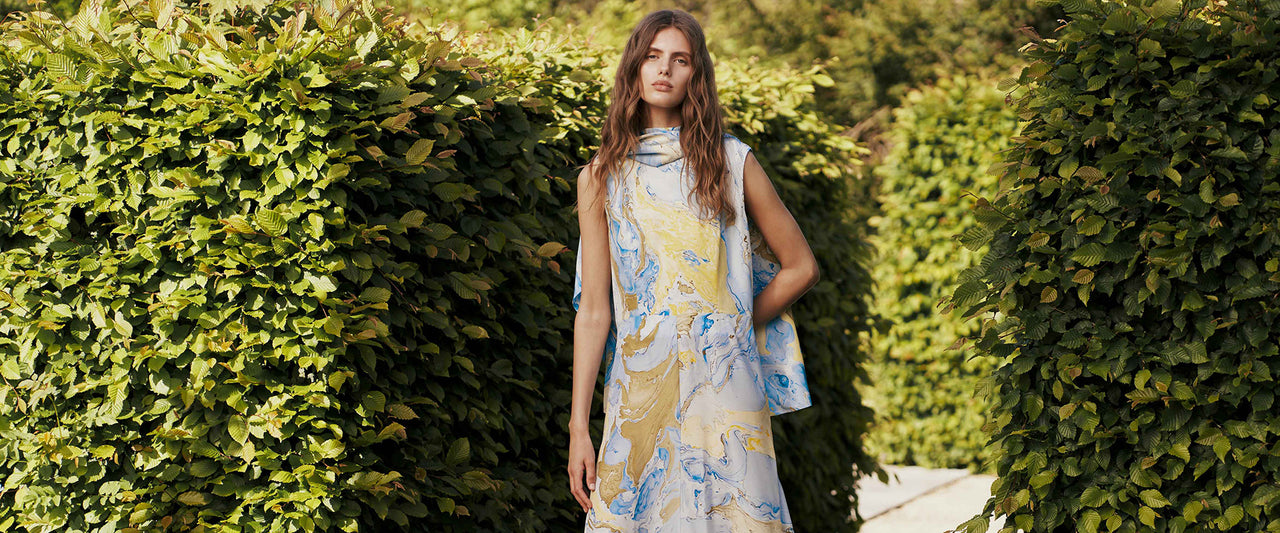 Marble Print Silk