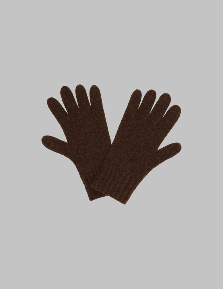 Compost Brown Cashmere Double Layer Gloves