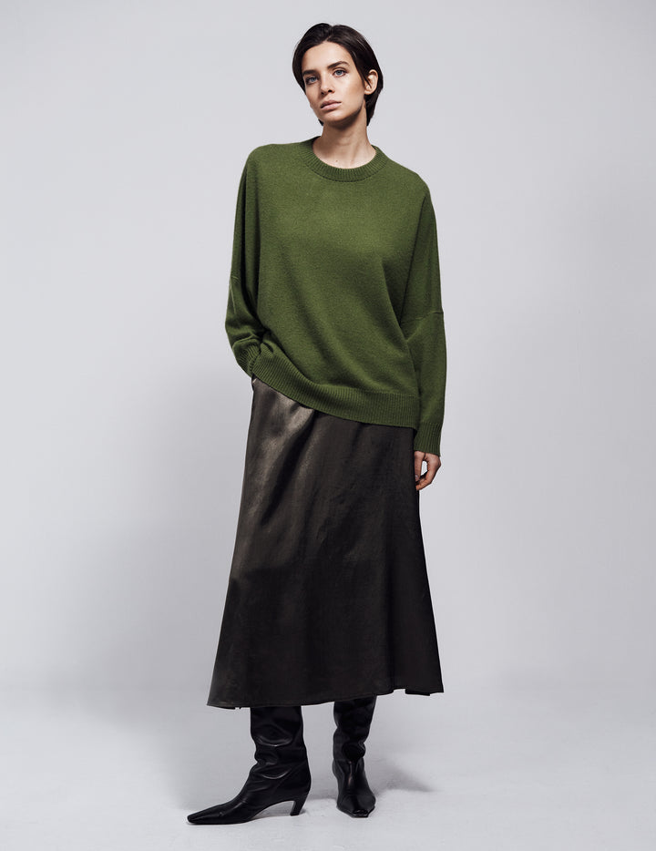 Olive Green Maxi Skirt