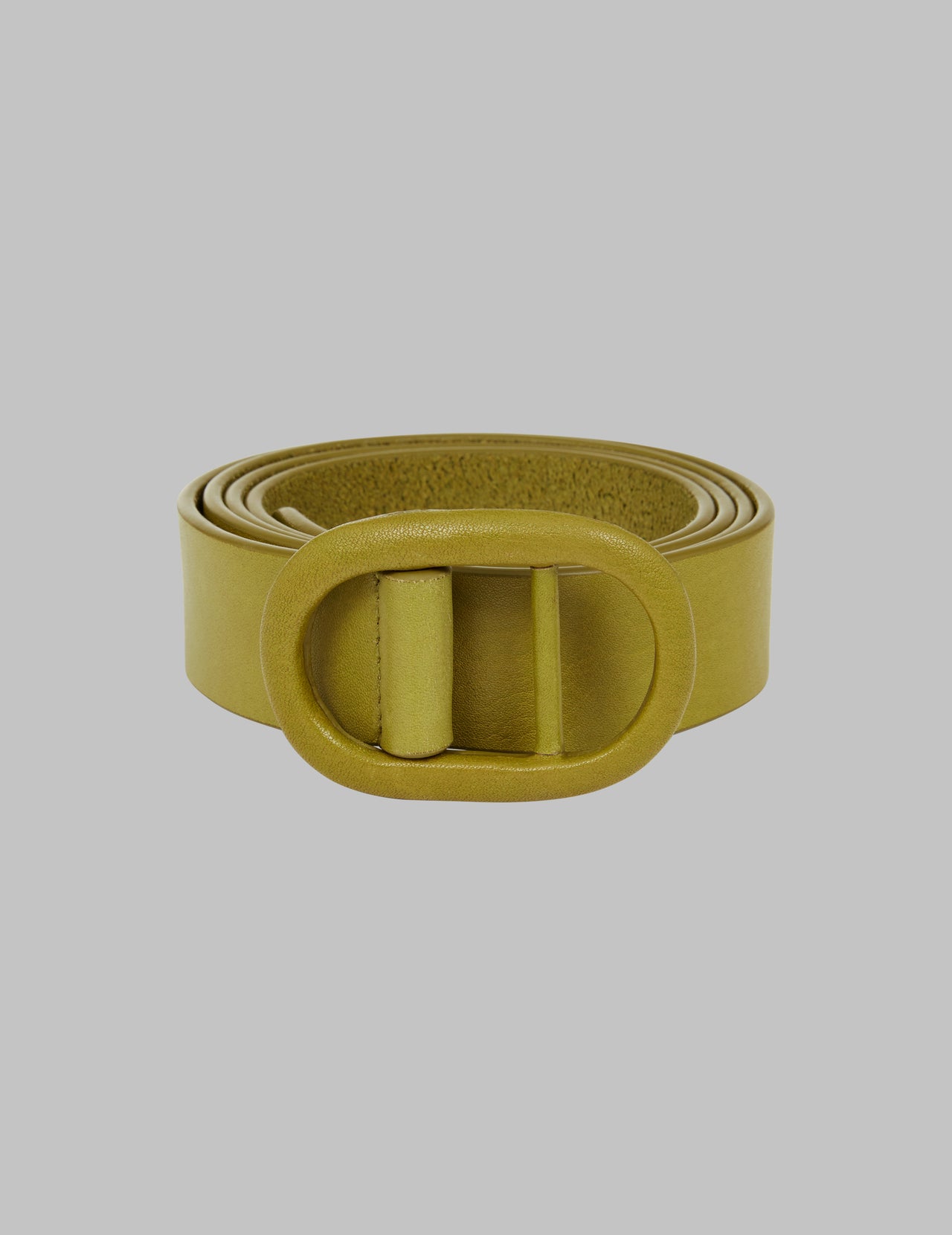  Citrus Leather Oval Buckle Belt | Varana 