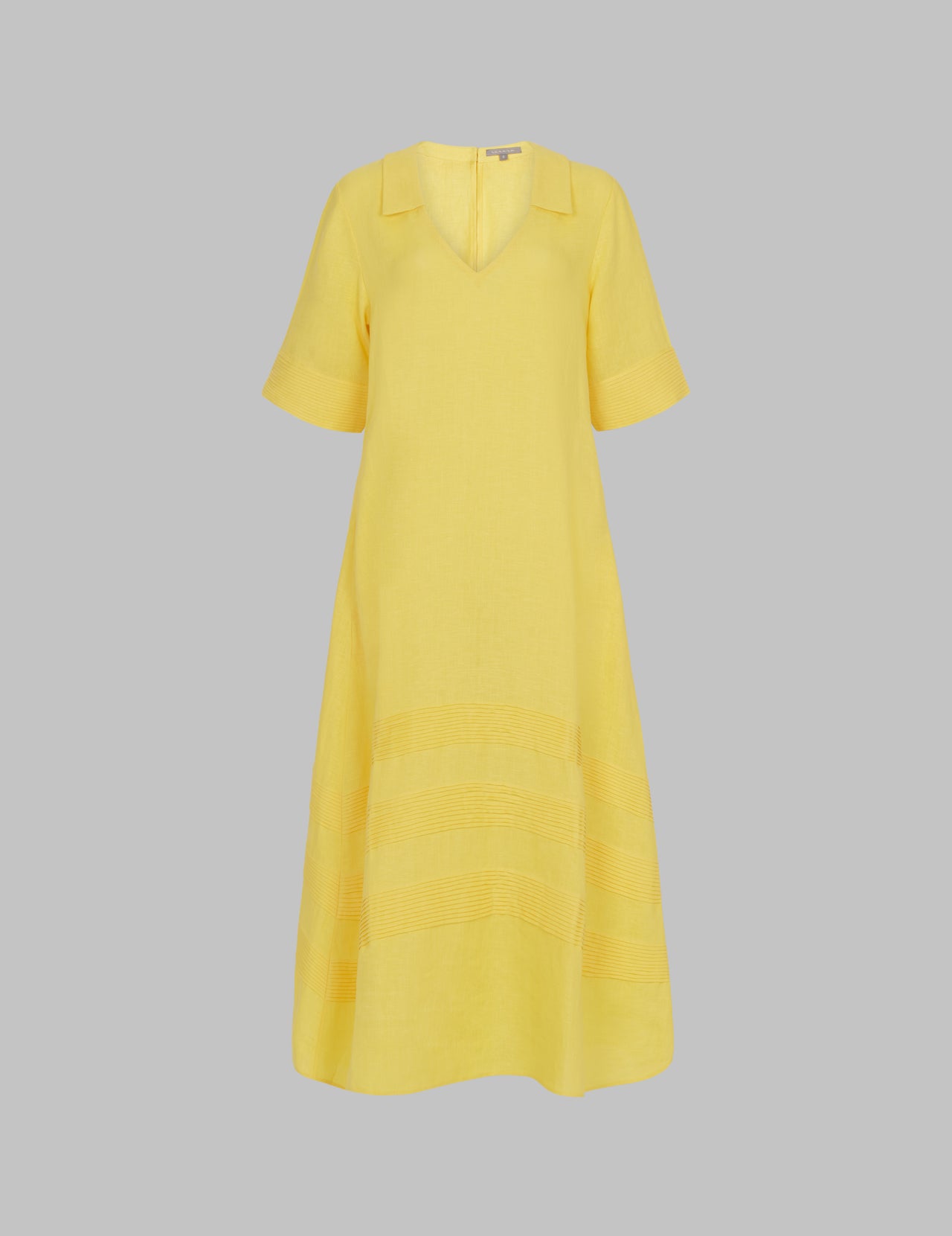  Primrose Linen V Neck Midi Dress | Varana 