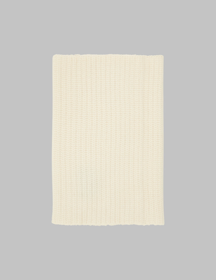 Chalk Cashmere Ribbed Snood