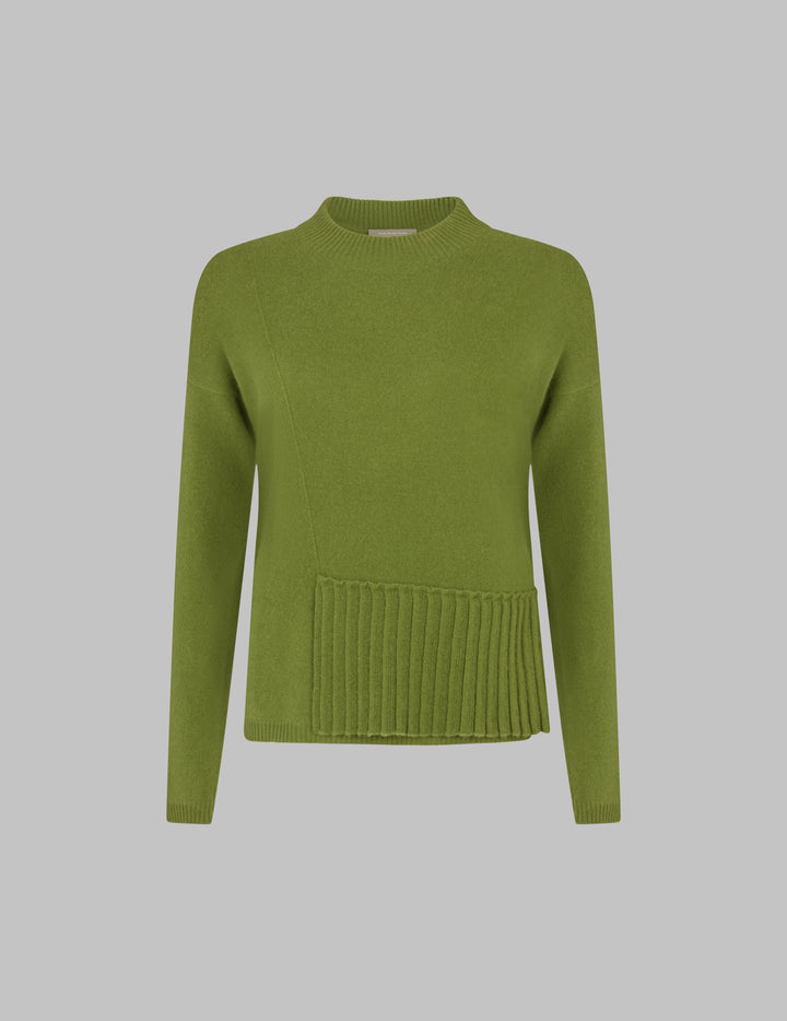 Artichoke Cashmere Sweater With Pleats