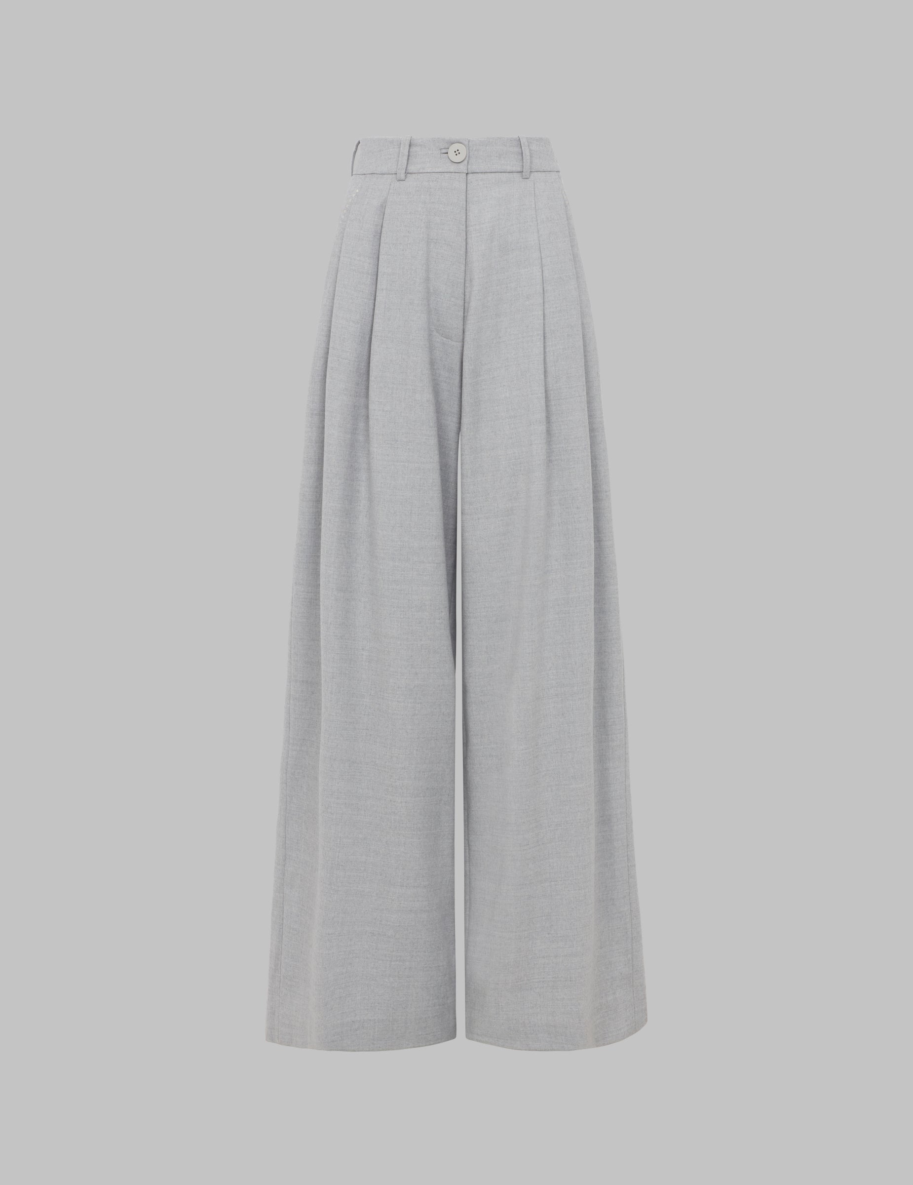 High-rise wool wide-leg pants