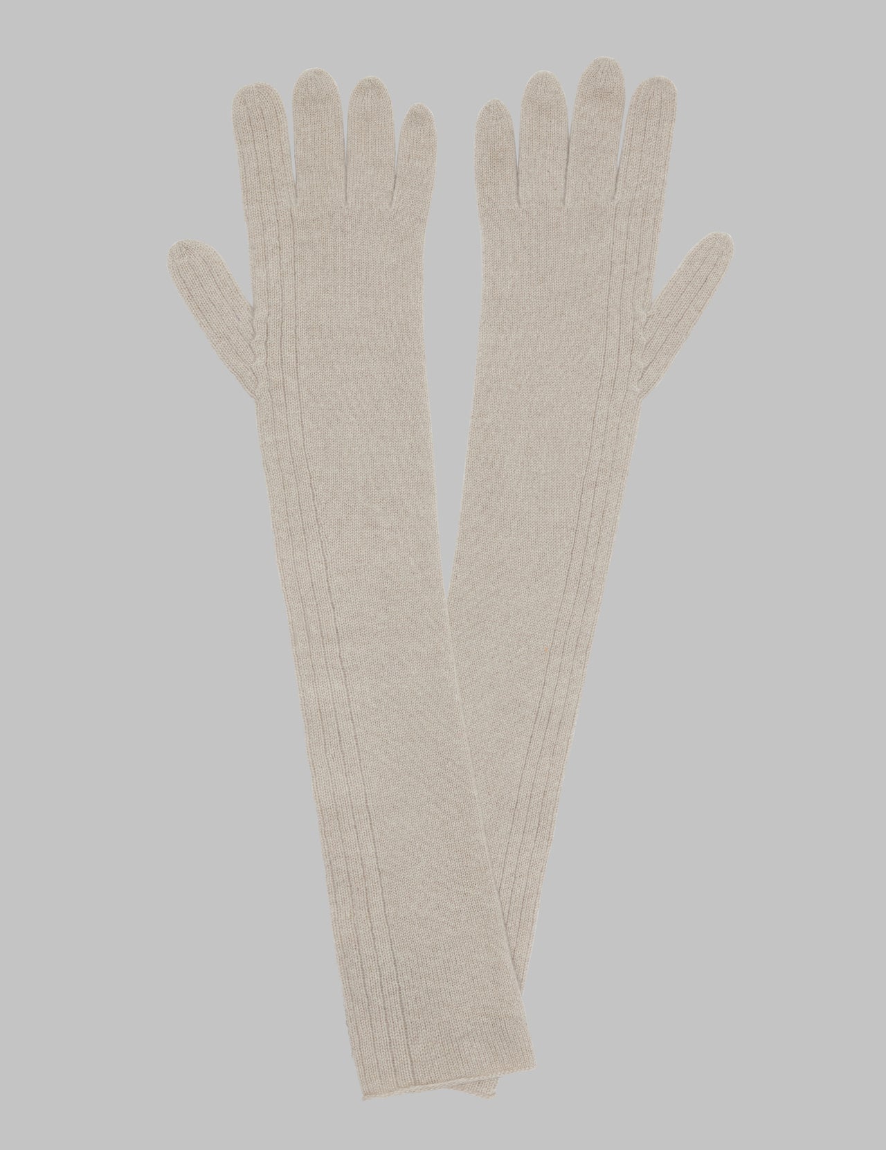  Jute Textured Long Cashmere Gloves | Varana 