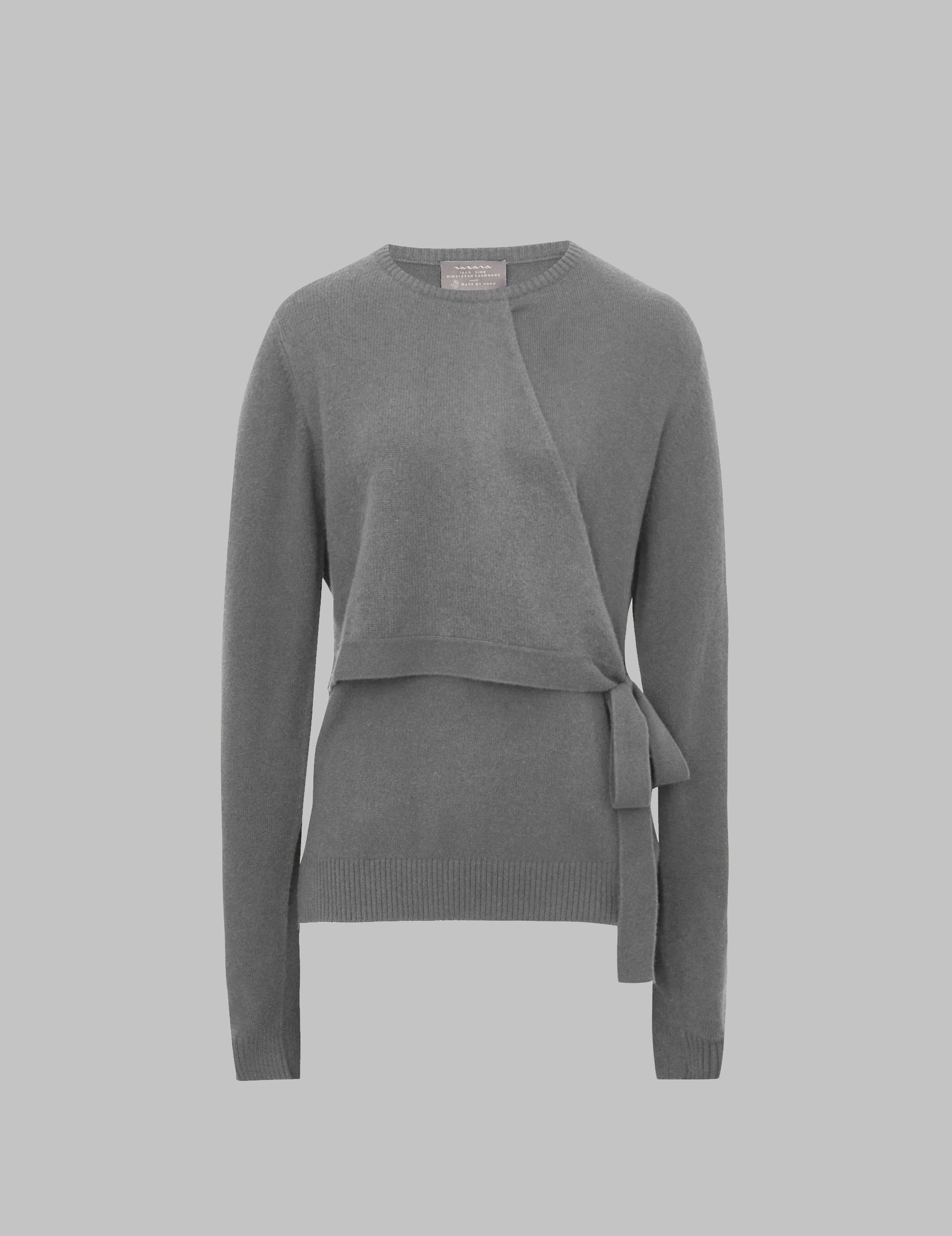 Grey on sale wrap jumper