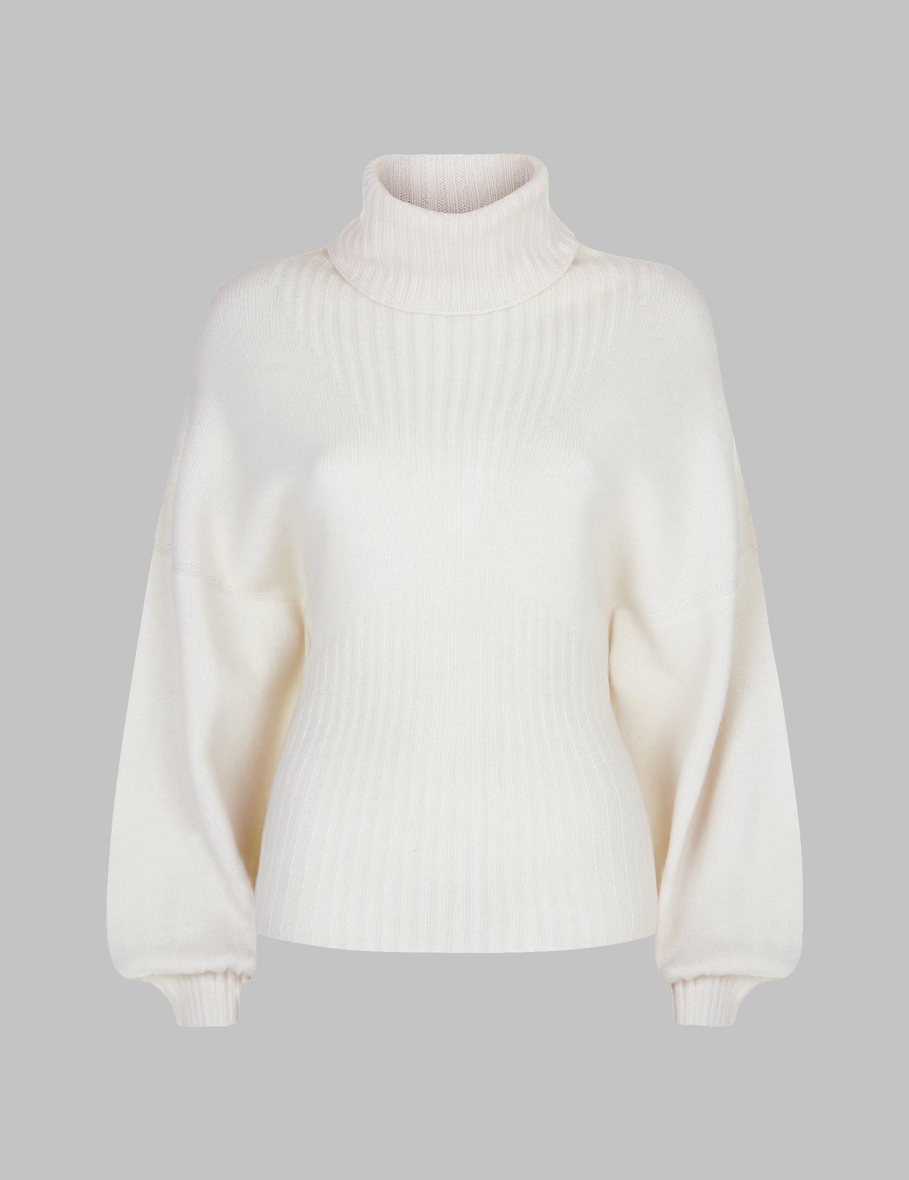  Chalk Cross Ribbed Cashmere Sweater | Varana 