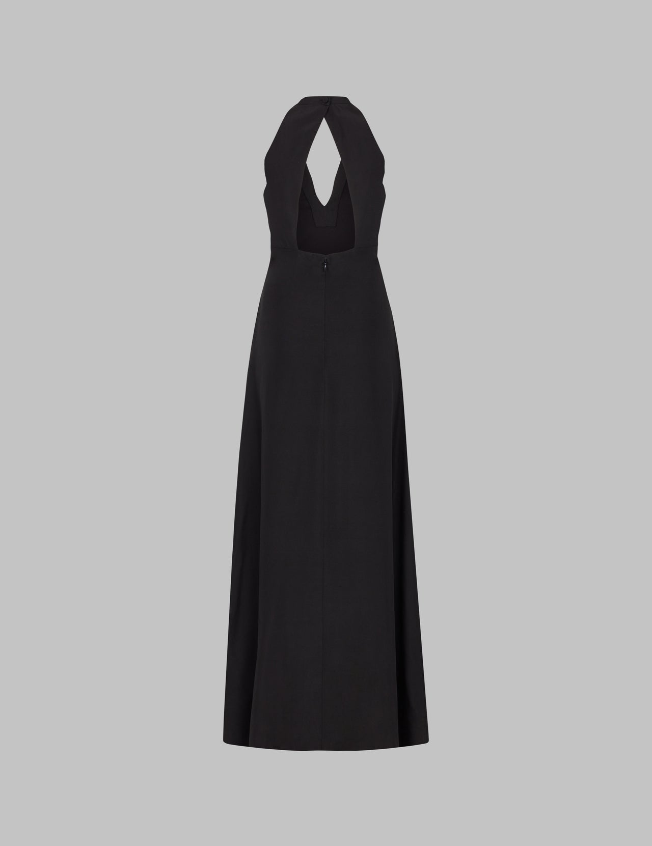  Black Silk Lena Halterneck Maxi Dress  