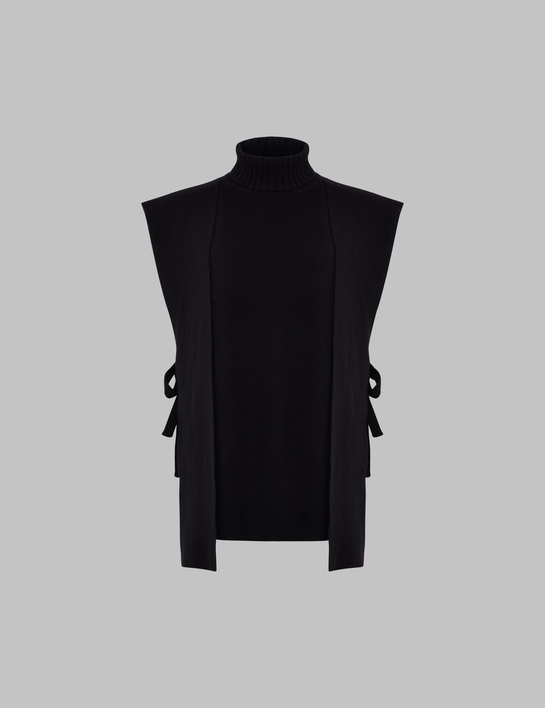 Black turtleneck clearance vest