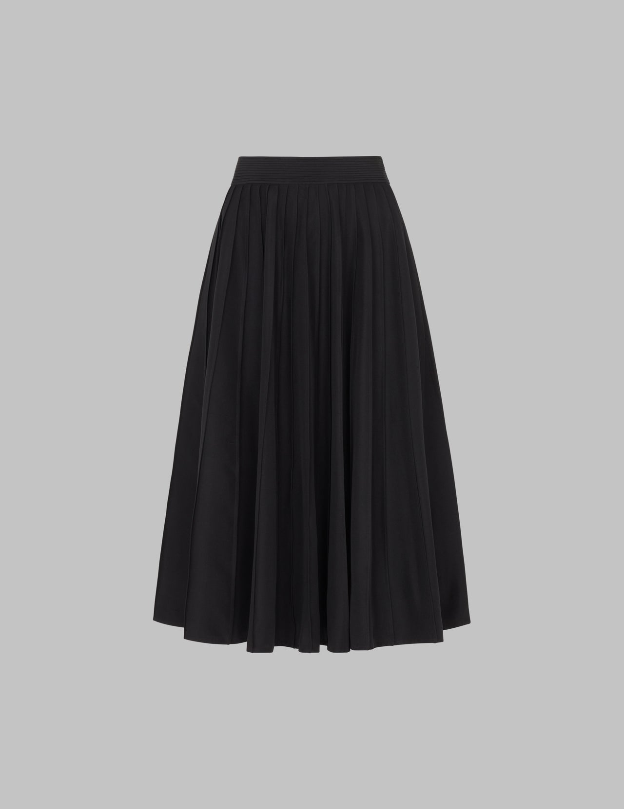  Black Silk Panelled Apsara Midi Skirt | Varana 