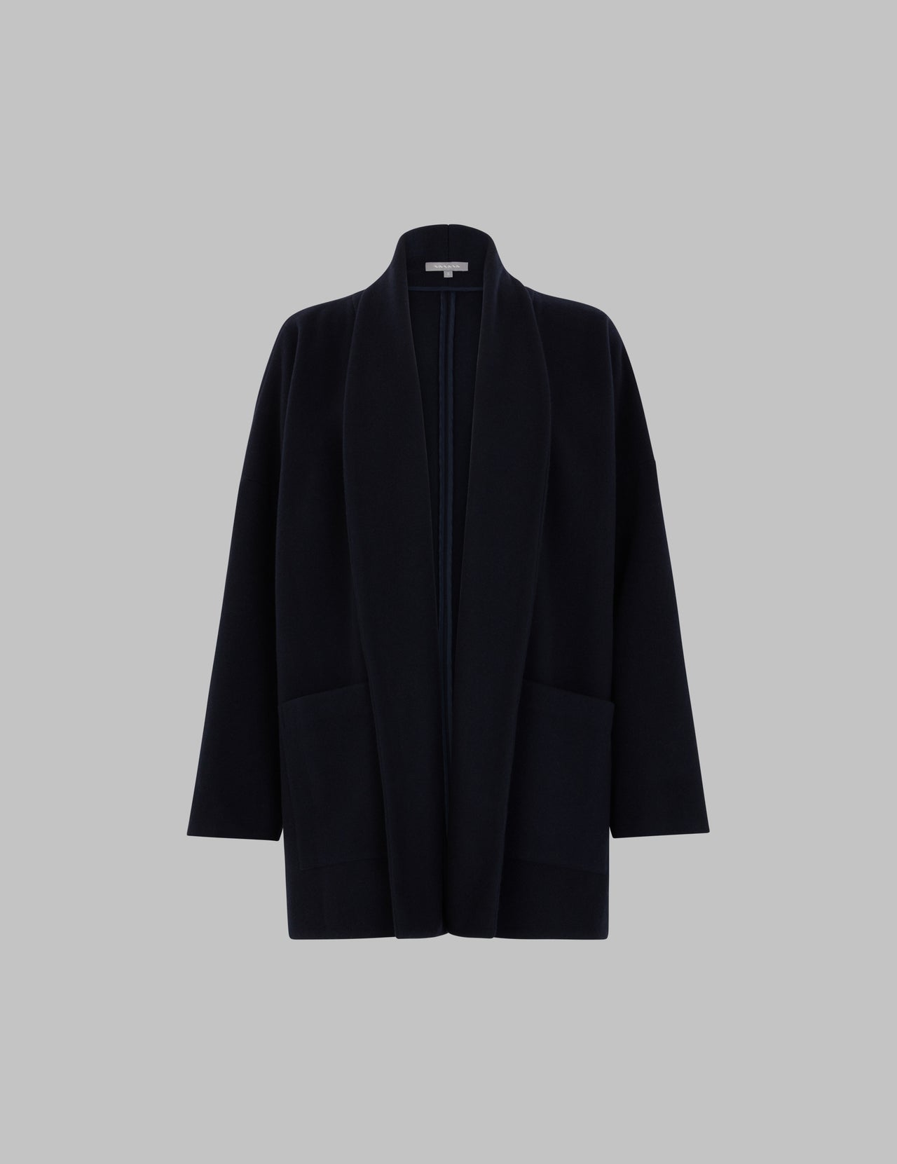  Navy Wool Tanaka Kimono Coat | Varana 