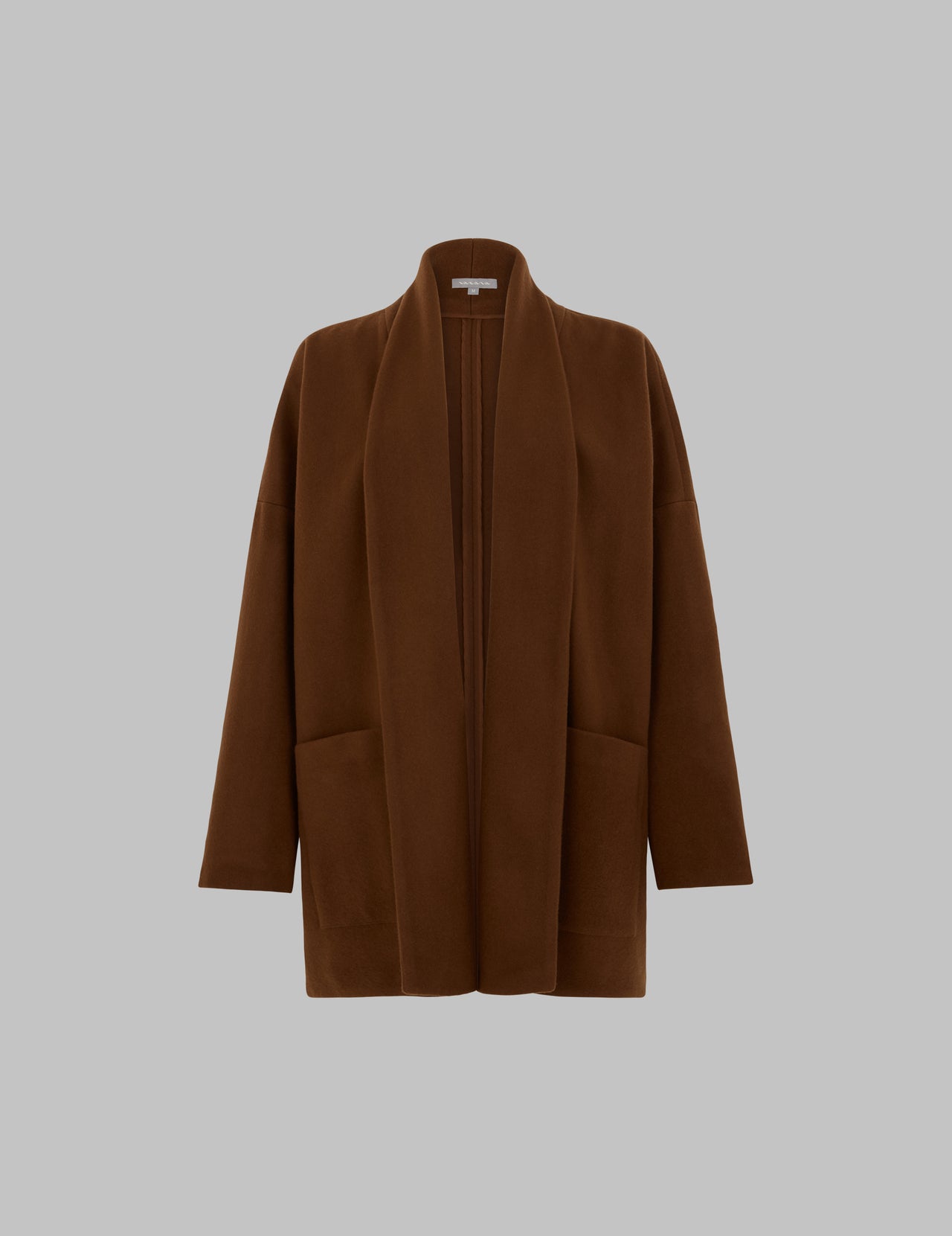  Brown Wool Tanaka Kimono Coat | Varana 