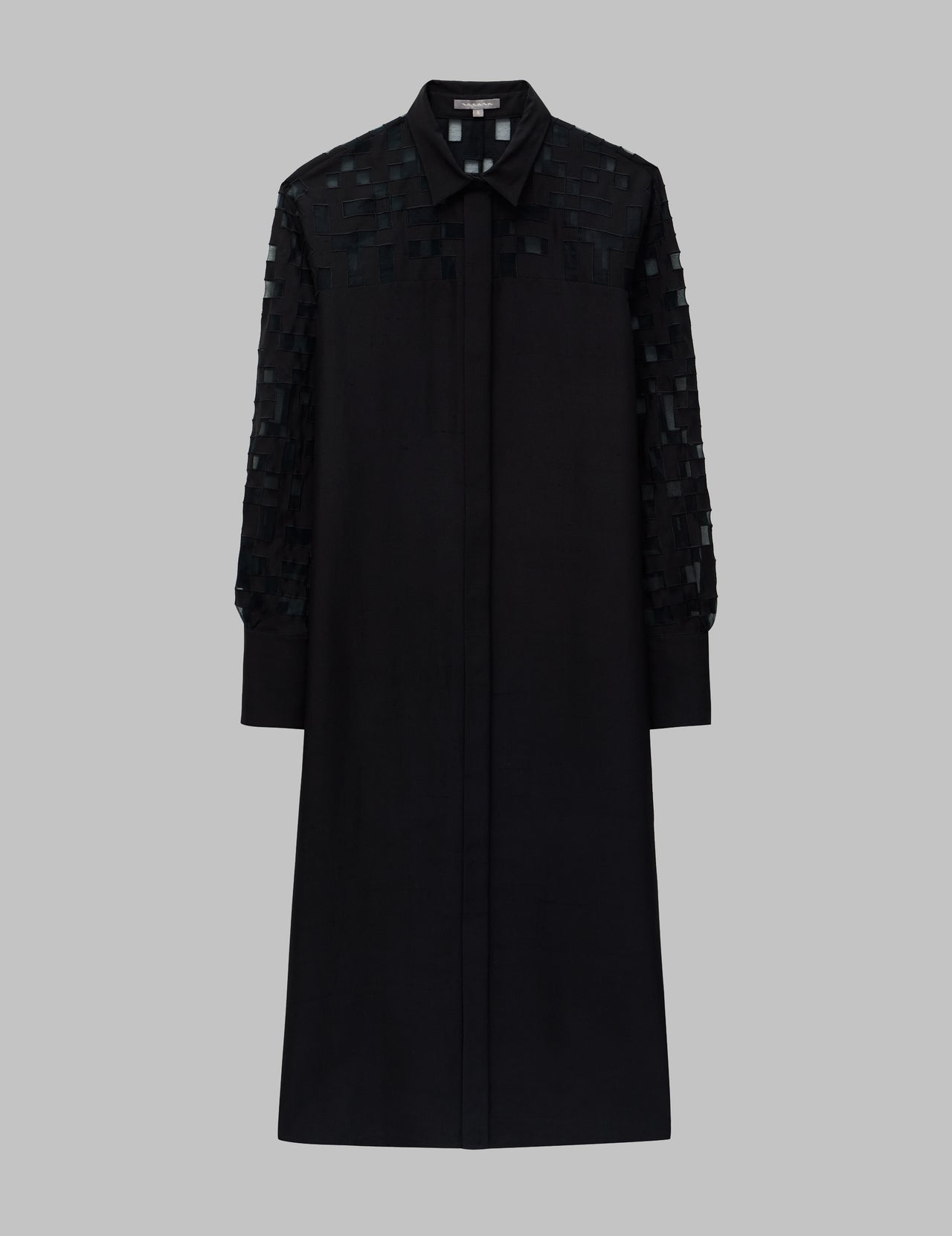  Black Silk Shirt Dress 