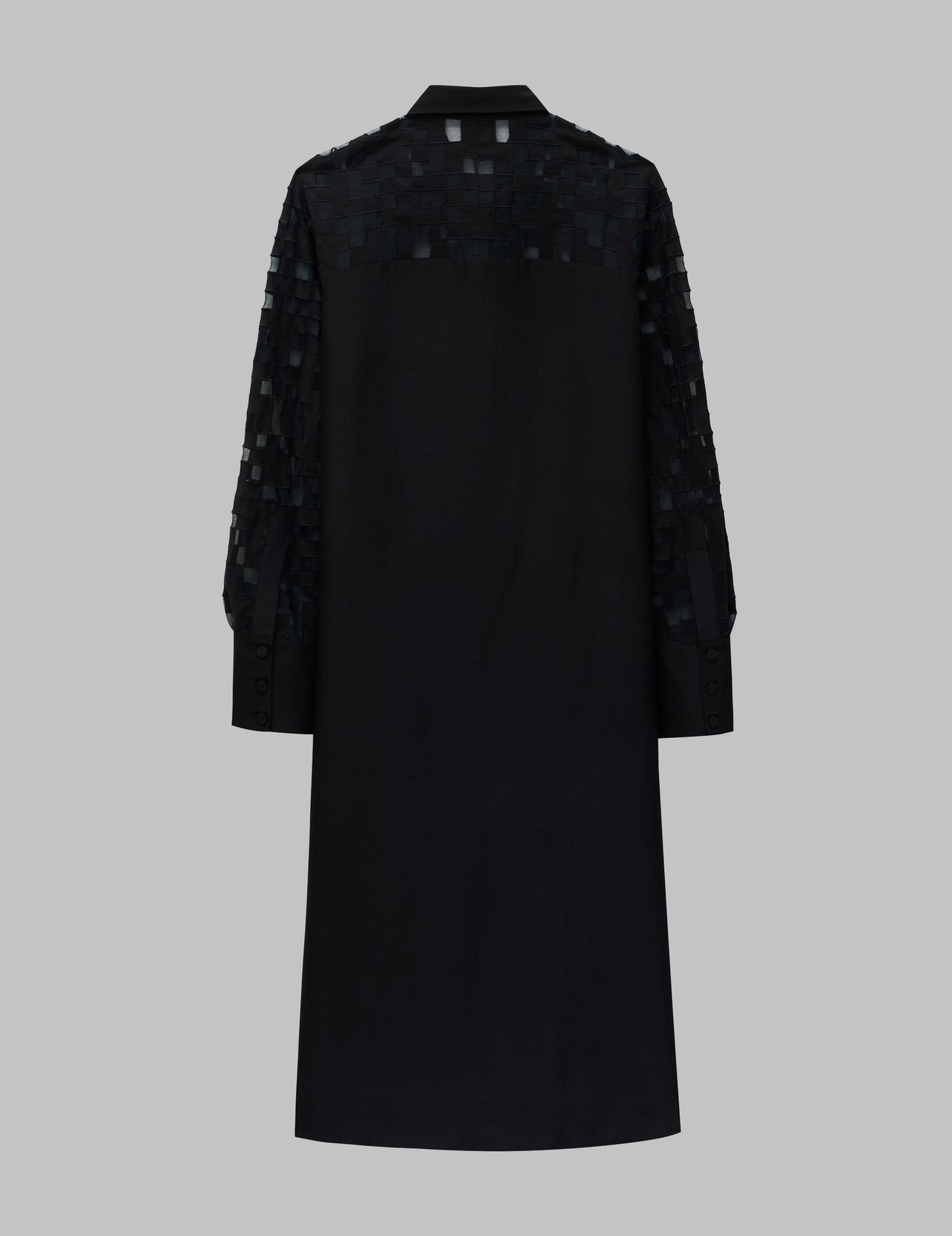  Black Silk Shirt Dress 