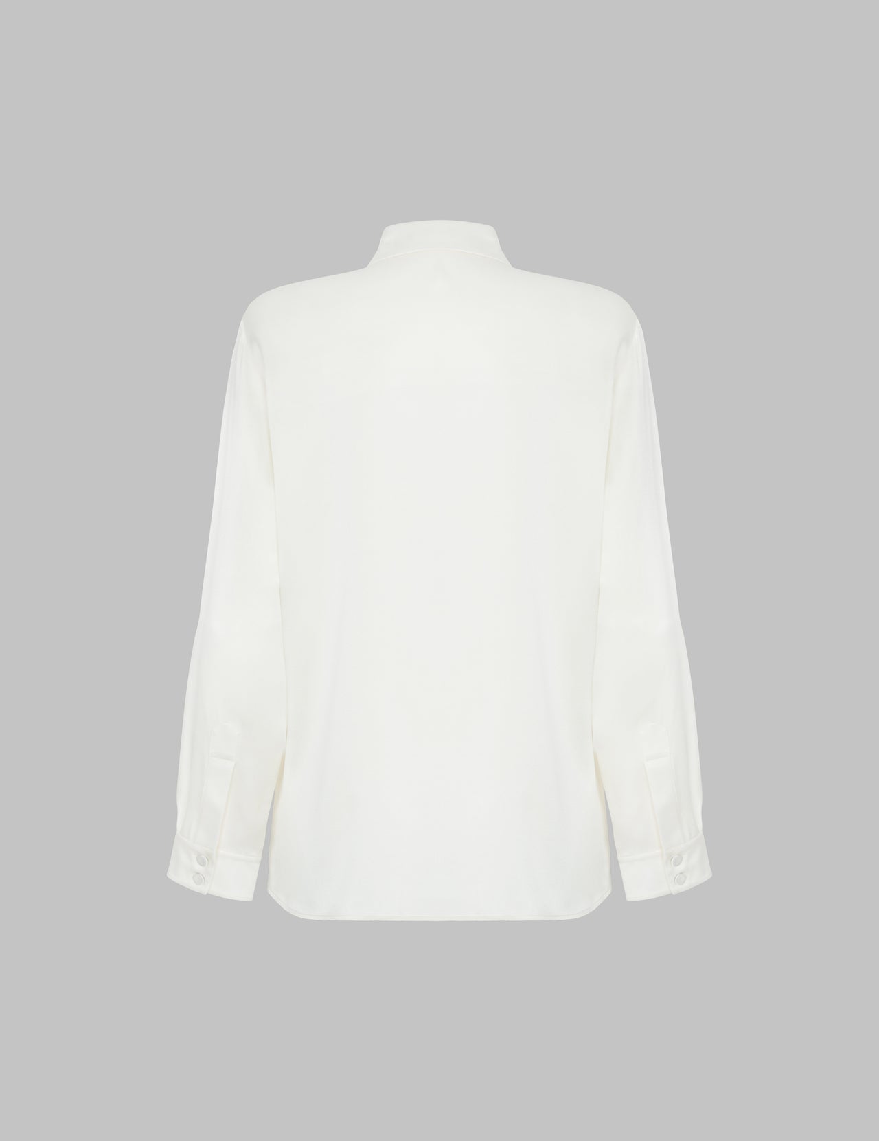  Off White Silk Satin Palmer Shirt  