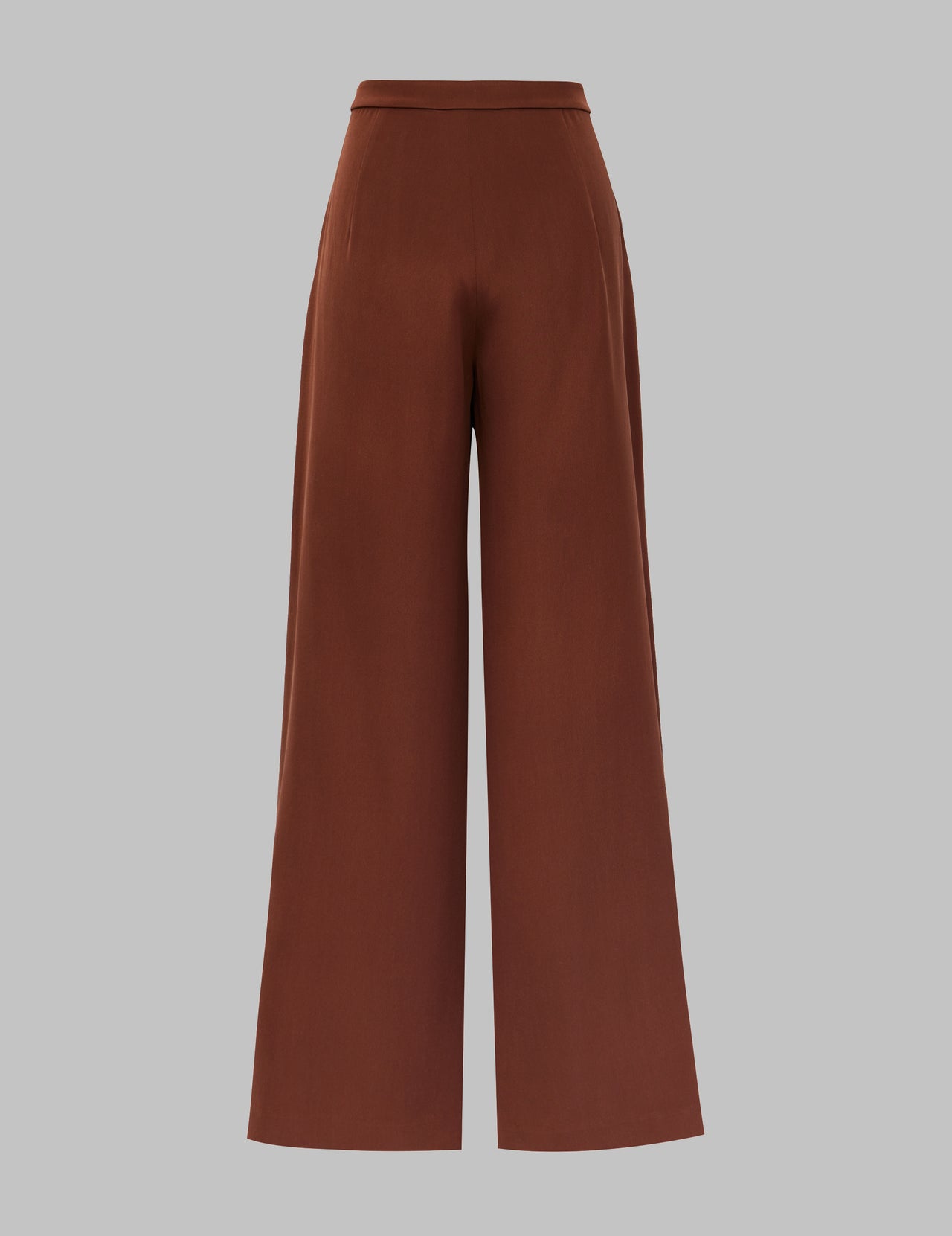  Brown Silk Crepe Palazzo Laslo Trousers | Varana 