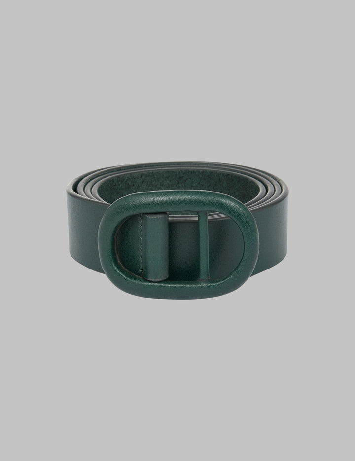 Mallard Leather Oval Buckle Belt
