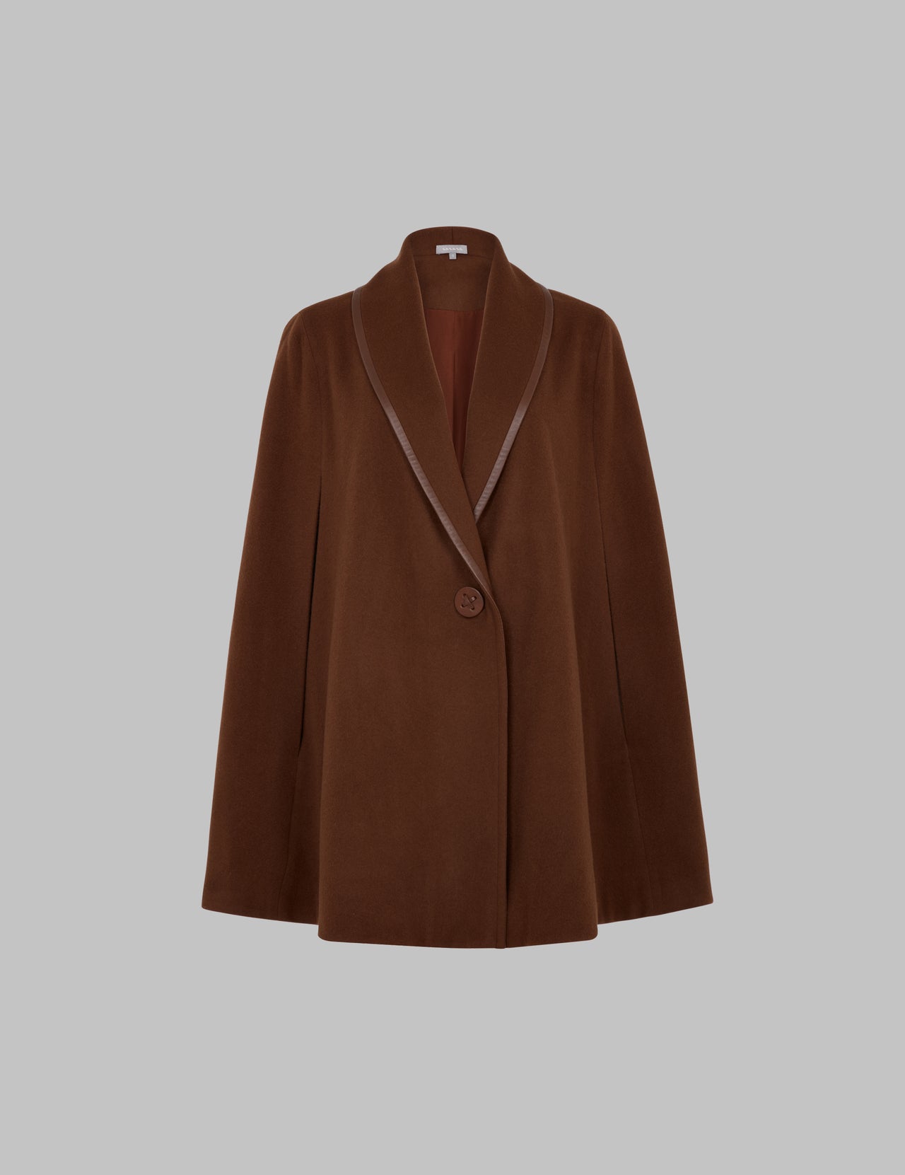  Brown Wool Comorin Cape Coat | Varana 