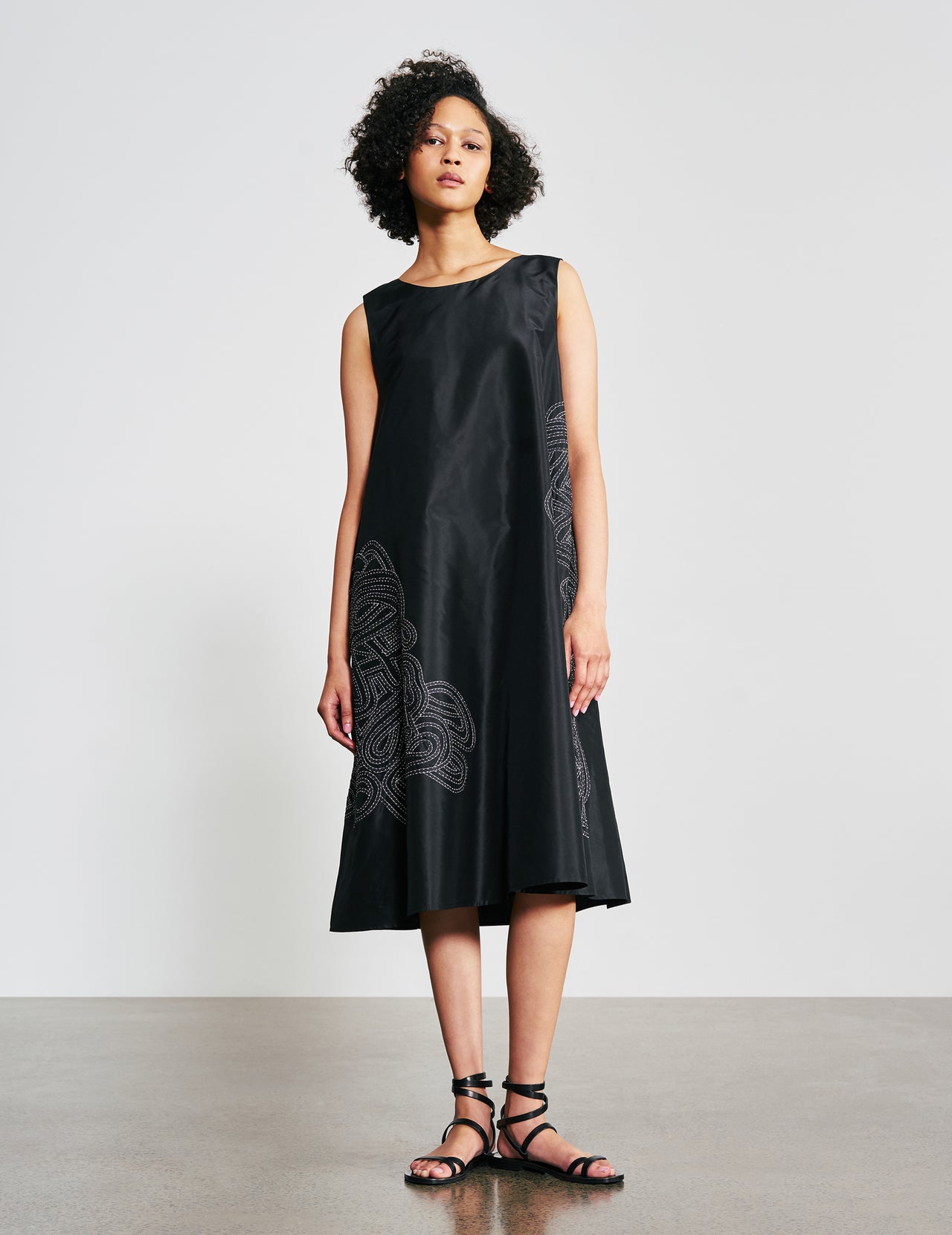  Black Silk Taffeta Joy Dress 