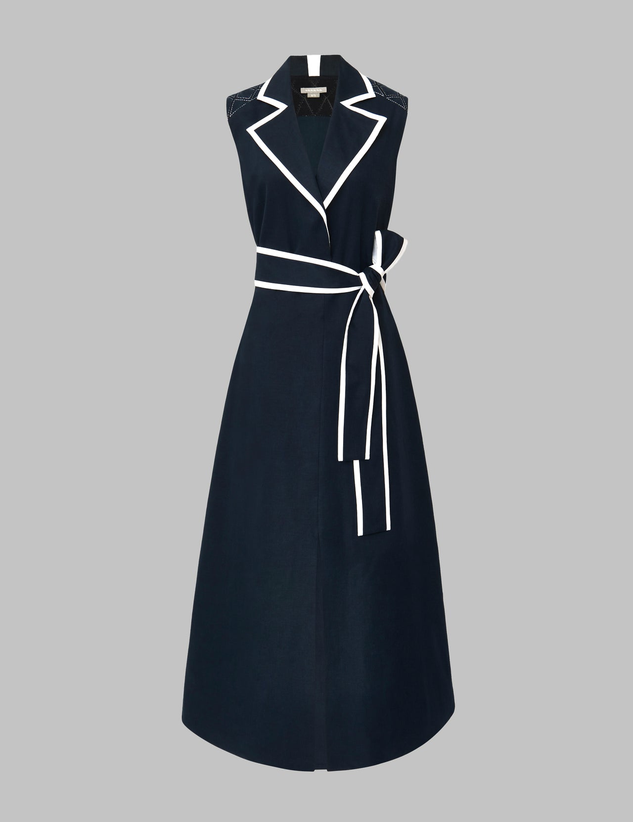  Navy Mila Sleeveless Midi Dress | Varana 