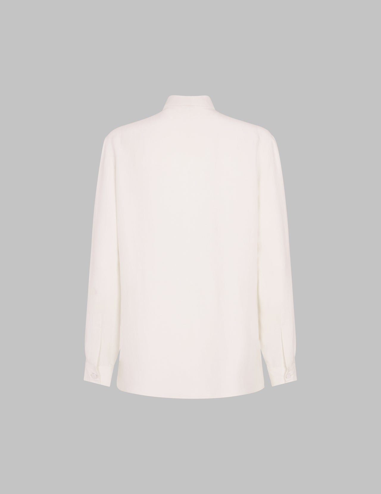 White Dupion Silk Pintuck Detail Shirt 