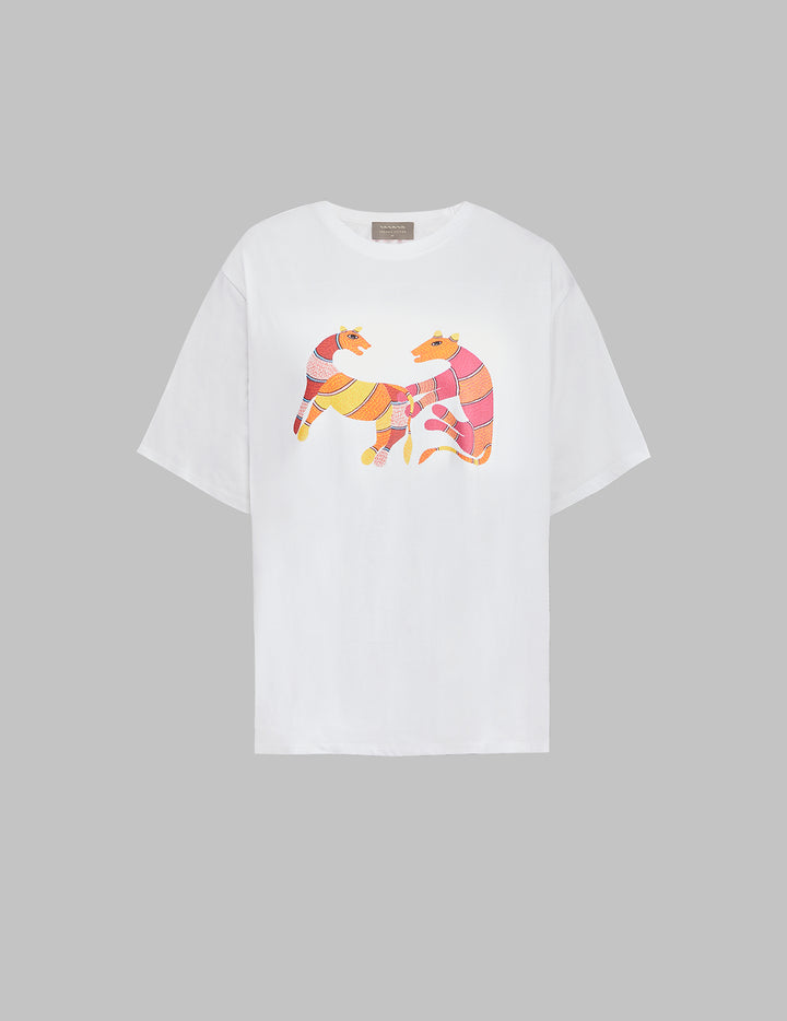 White Cotton Beastly Tales 2 T-shirt