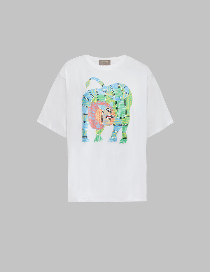 White Cotton Beastly Tales 3 T-shirt