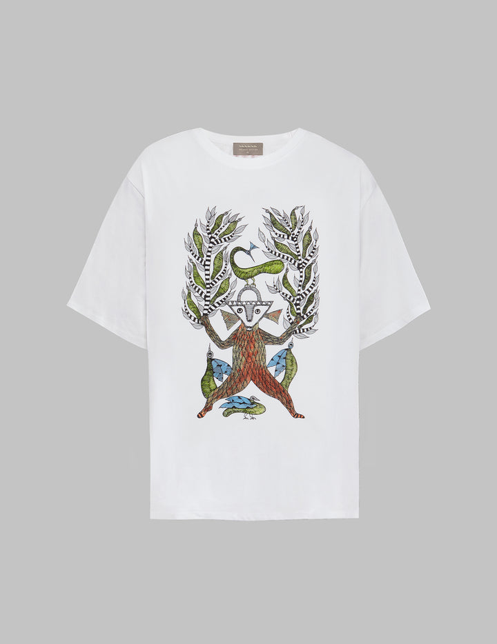 White Cotton Forest God T-Shirt