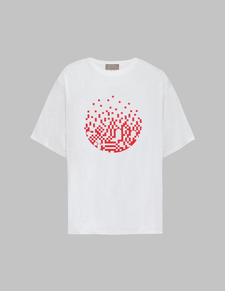 White Cotton Red Jami World T-Shirt