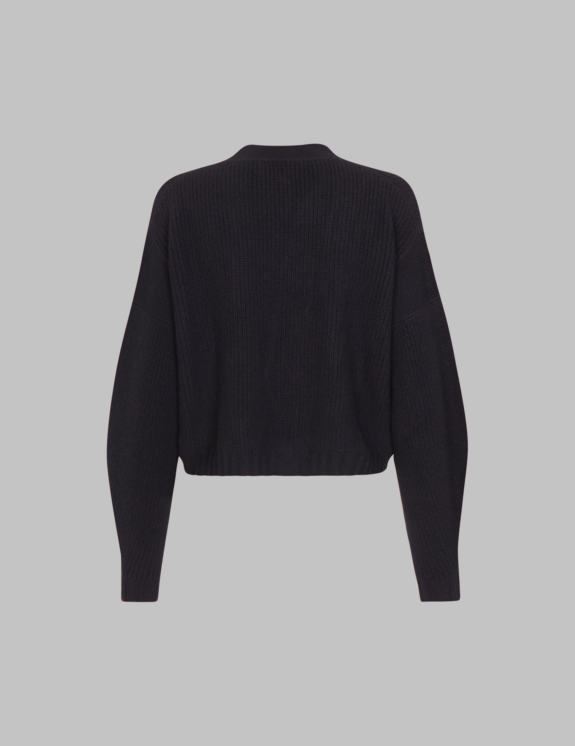 Black cropped cashmere cardigan sale