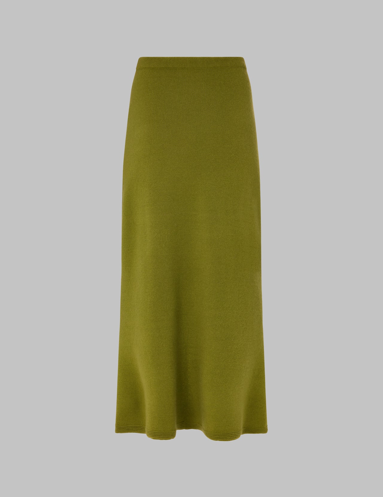  Green Cashmere Maxi Skirt 