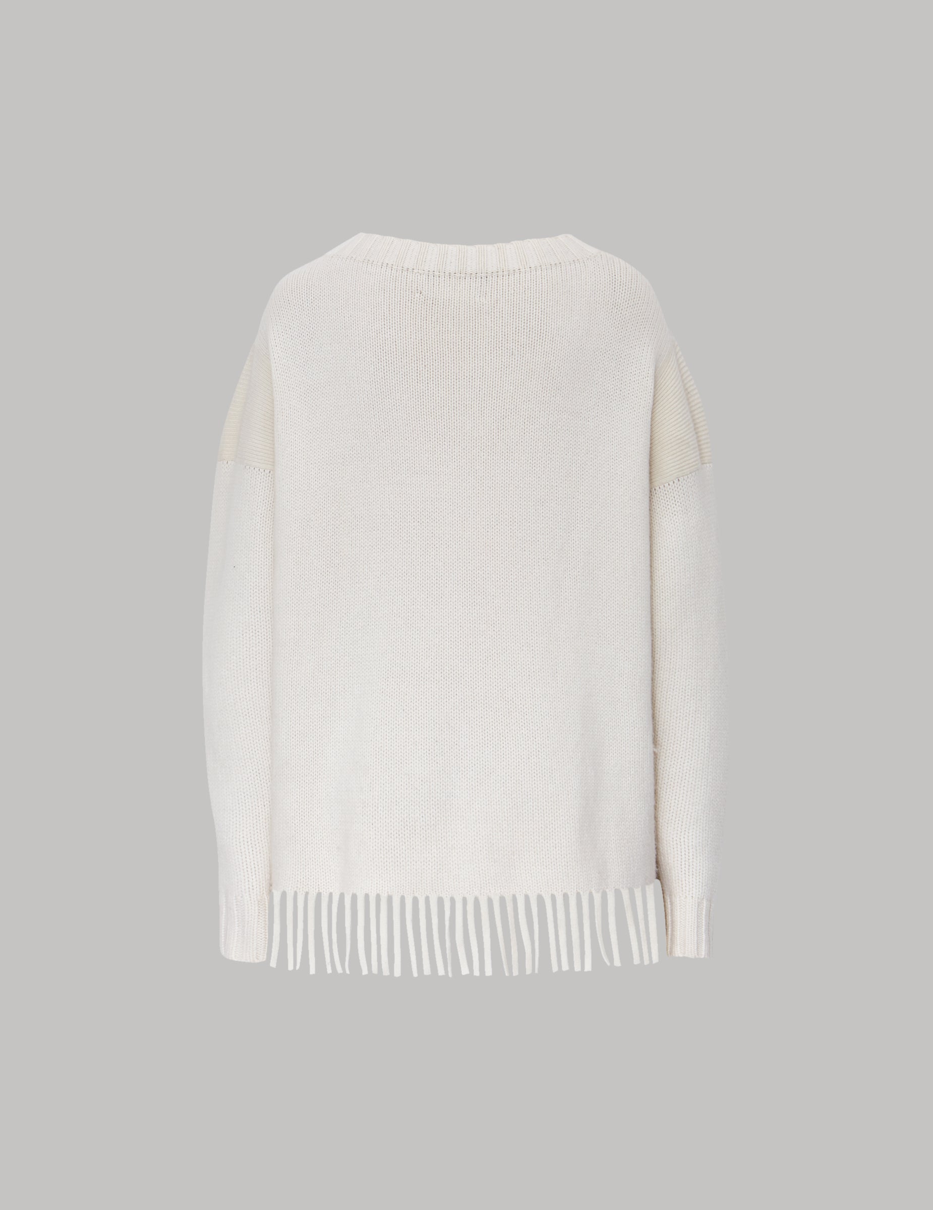 V neck hotsell fringe sweater