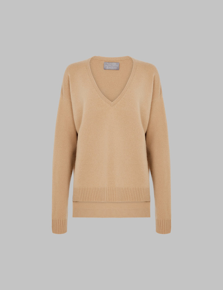 Honey V Neck Cashmere Sweater