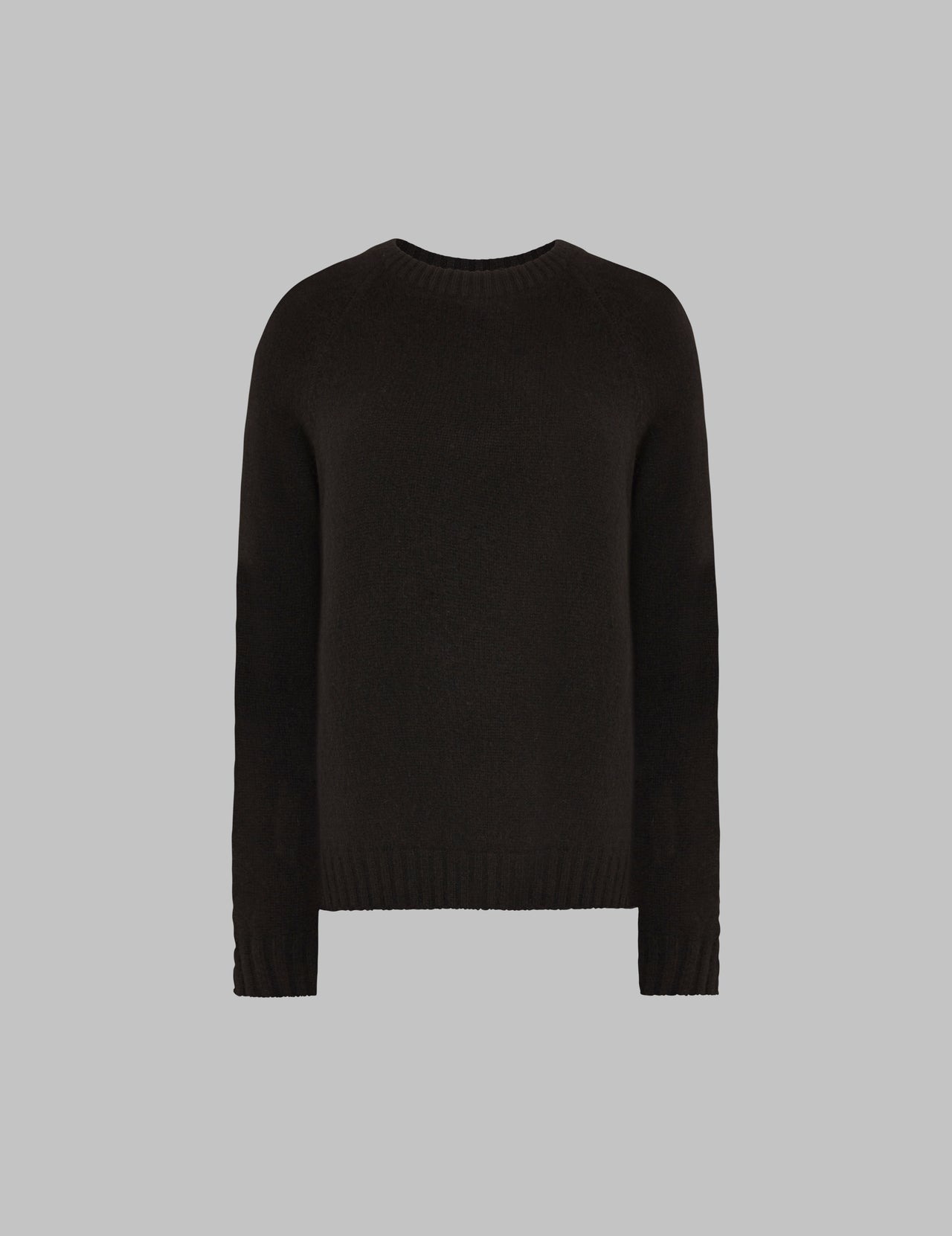  Black Cashmere Crew Neck Sweater | Varana 