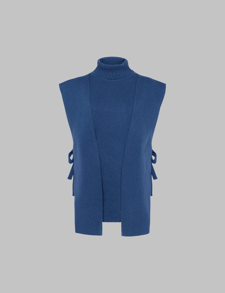 Prussian Blue Double Layer Cashmere Vest