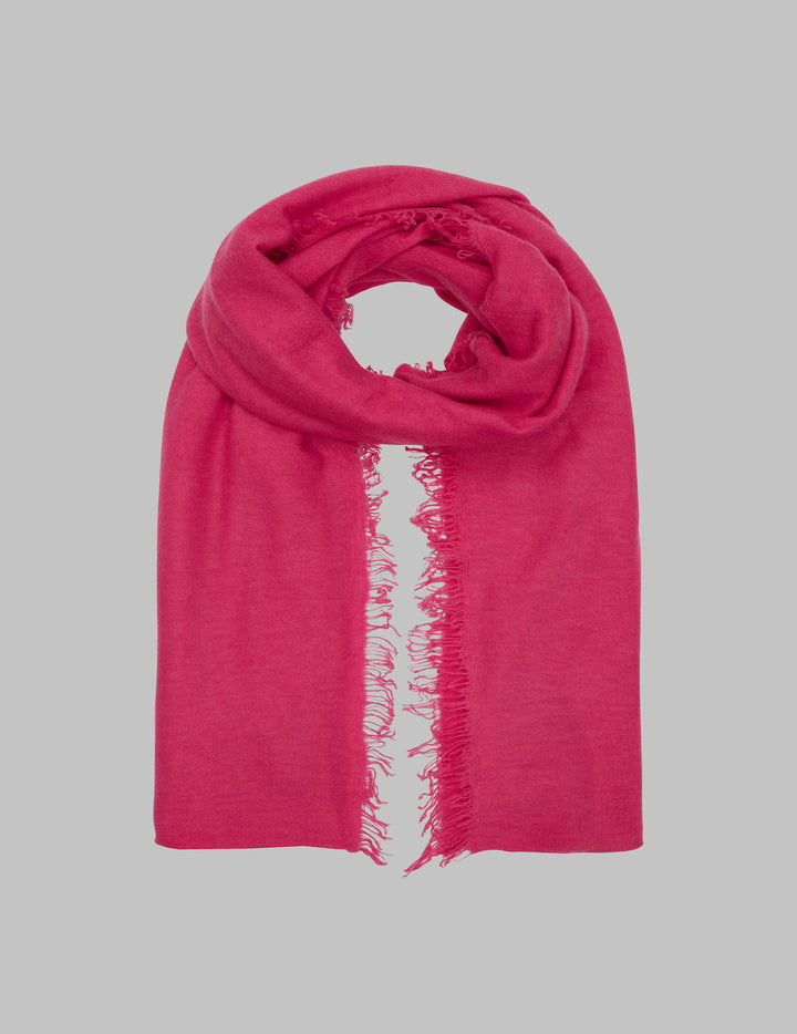 Lipstick Pink Handwoven Felted Cashmere Stole