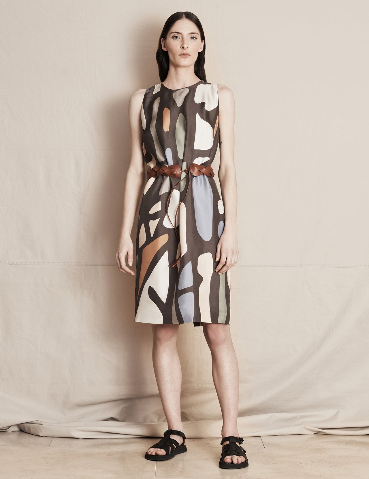  Kabini Print Silk Sadie Shift Dress | Varana 