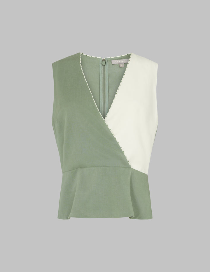 Light Green/Off White Shelley Top