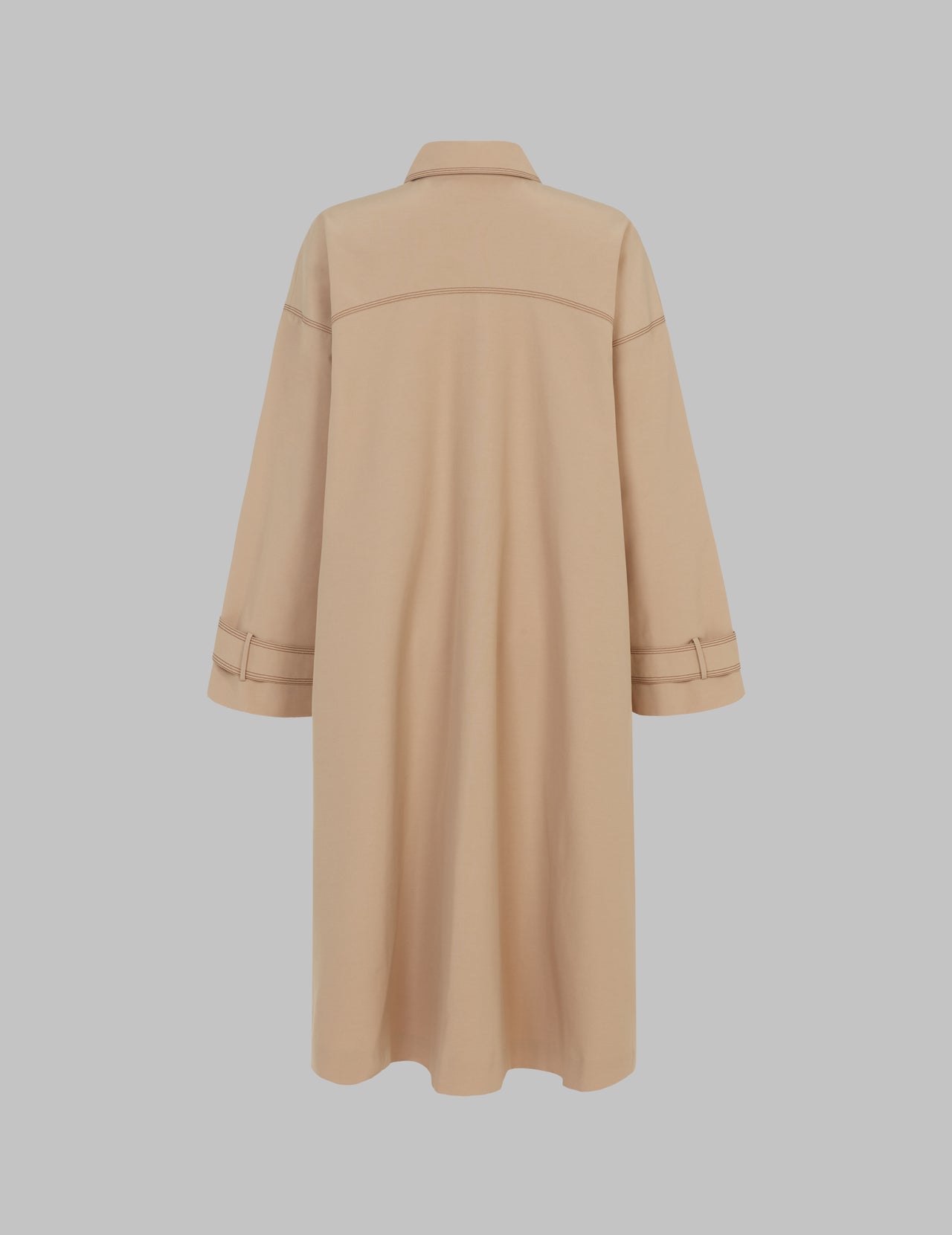  Sand Organic Cotton and Recycled Polyester Duster Coat  