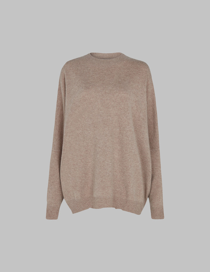 Wheat Winged Sleeve Cashmere Sweater