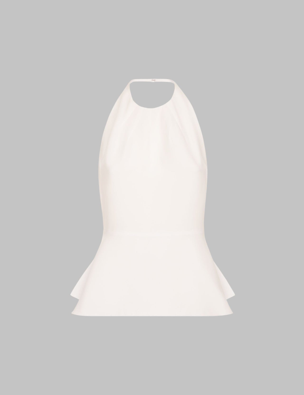  White Silk Crepe Halterneck Top | Varana 