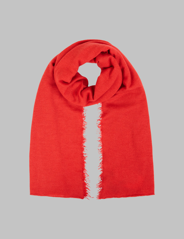Red Handwoven Felted Cashmere Stole