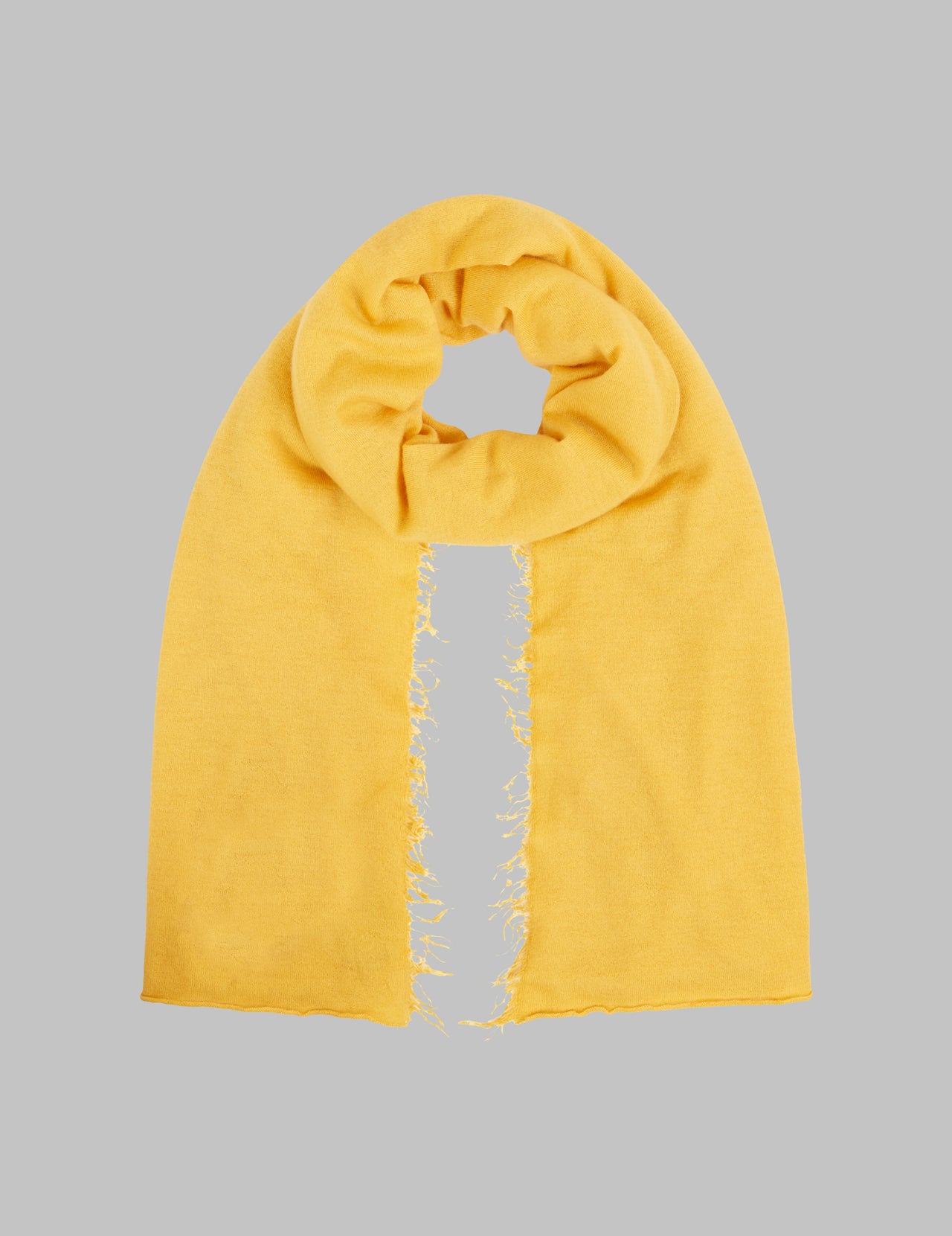  Yellow Handwoven Felted Cashmere Stole 