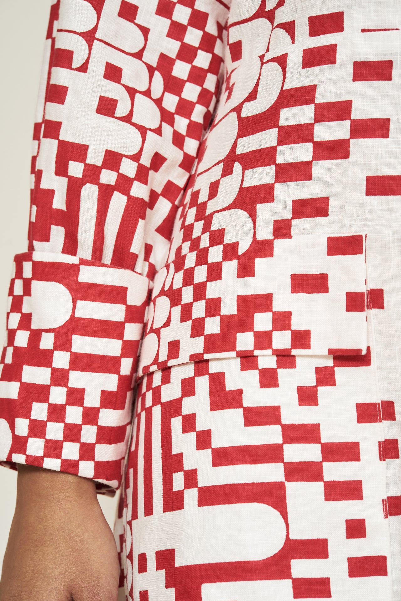  Sia Shirt Dress with Jami Wood Block Print 